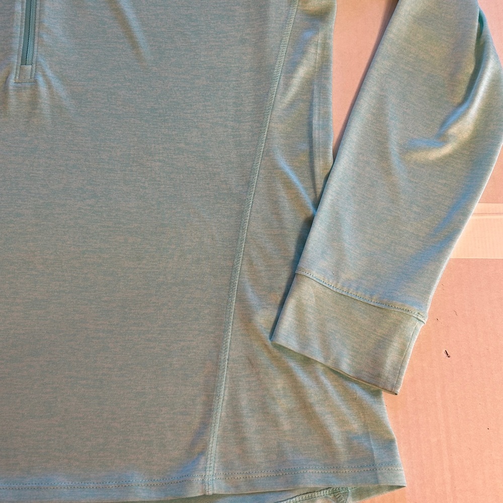 Under Armour Heat Gear Light Blue Quarter-Zip Loose Pullover Shirt. Sz XL - Picture 7 of 13